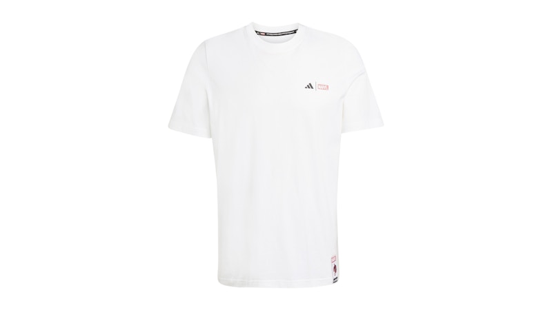 adidas Marvel Web Logo T-Shirt Spider-Man White
