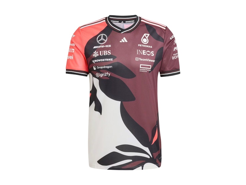 adidas Mercedes AMG Petronas Formula One Team Driver Authentic Jersey Aurora Ruby/Turbo/Off White