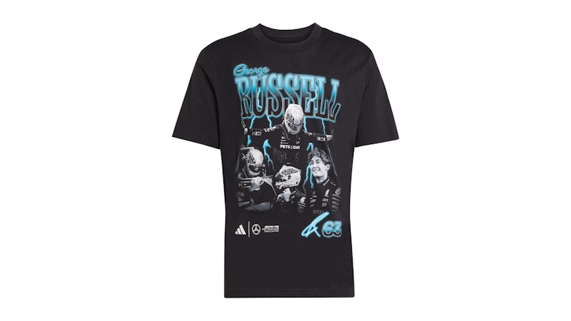adidas Mercedes- Amg Petronas Formula Team George Russell Graphic Tee Black