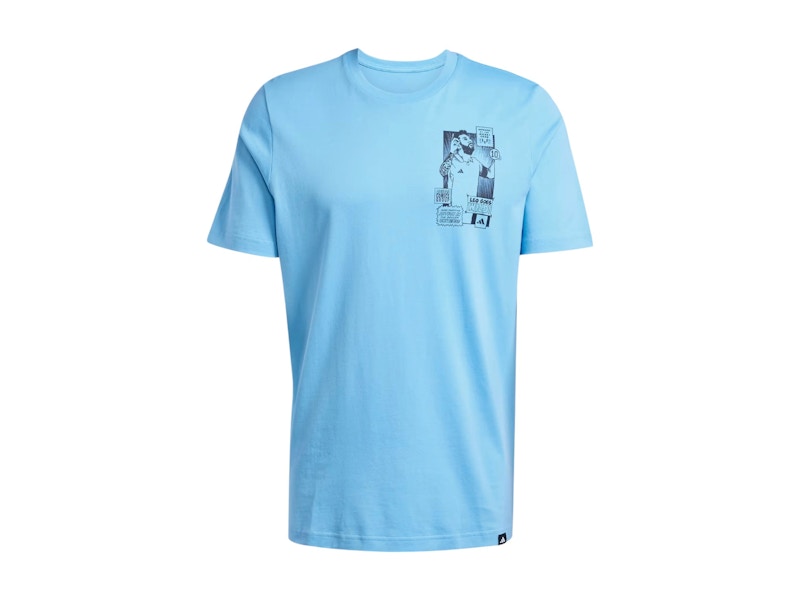 adidas Messi Icon Graphic Tee Semi Blue Burst
