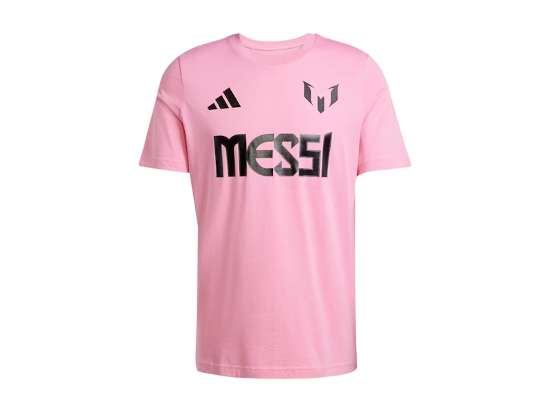 adidas Messi Name And Number Graphic Tee Easy Pink