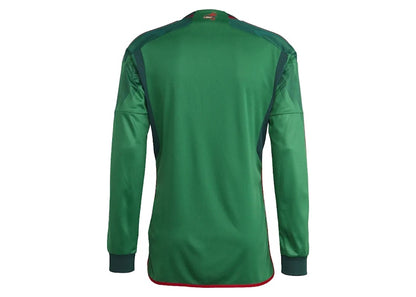 adidas Mexico 22 Long Sleeve Home Jersey Vivid Green/Collegiate Green