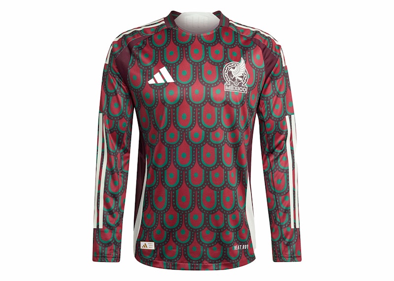 adidas Mexico 24 Long Sleeve Home Authentic Jersey Multicolor