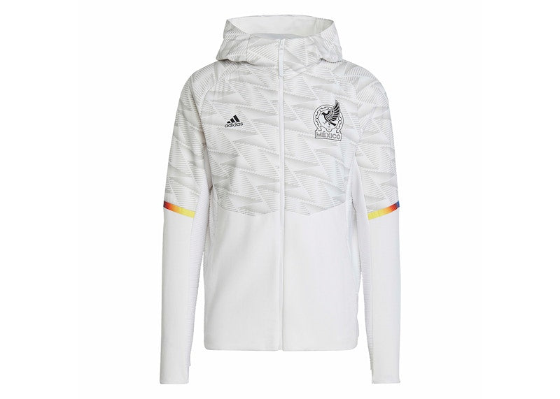 adidas Mexico Game Day Full-Zip Travel Hoodie White