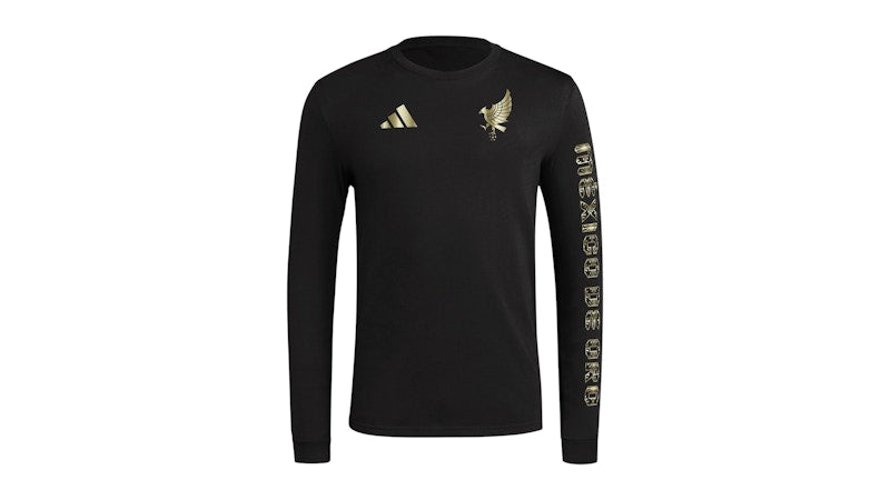 adidas Mexico Long Sleeve Tee Black Soccr-Mxs-Sxa