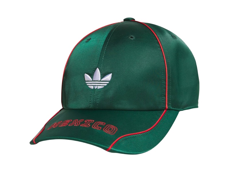 adidas Mexico Satin Terrace 6-Panel Team Dark Green/Scarlet/White