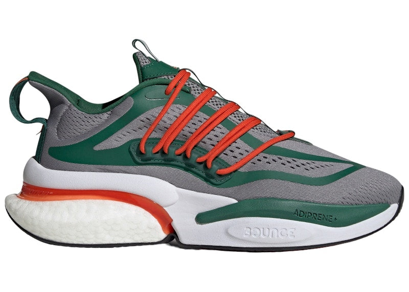 adidas Miami Alphaboost V1 Grey Team Dark Green Team Orange