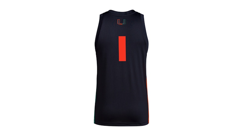 adidas Miami Hurricanes Crew Neck Sleeveless Replica Jersey Black