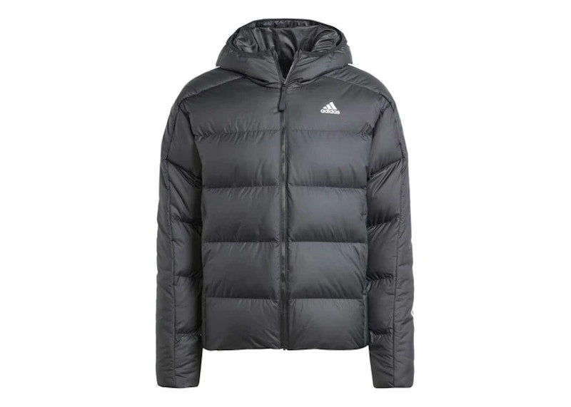 adidas Midweight Down Hooded Jacket Black