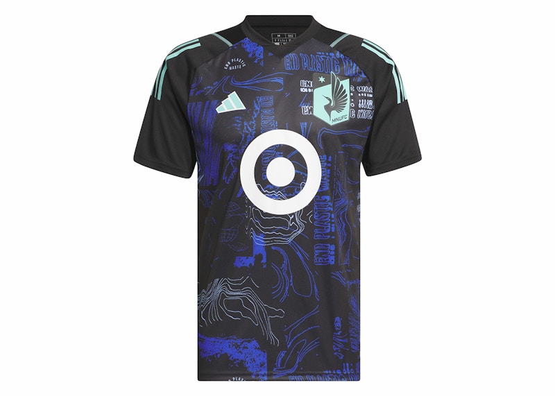 adidas Minnesota United FC One Planet Jersey Black Melange/Black/Acid Mint