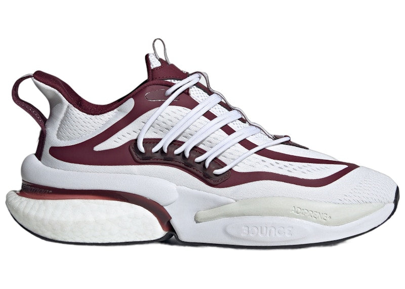 adidas Mississippi State Alphaboost V1 Cloud White Team Maroon Cool Grey