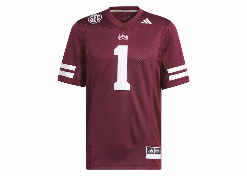 adidas Mississippi State Football Off-Field Home Jersey Team Maroon