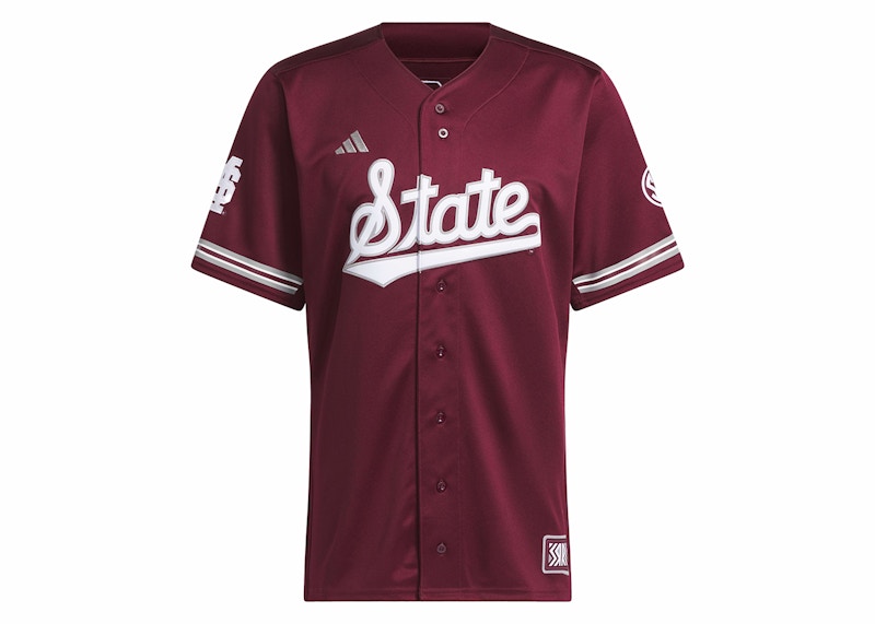adidas Mississippi State Reverse Retro Replica Baseball Jersey Team Maroon