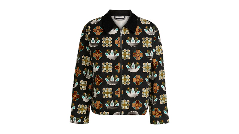 adidas Monogram Allover Print Loose Coach Jacket Black