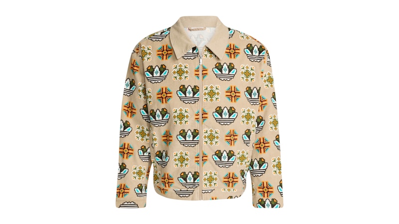 adidas Monogram Allover Print Loose Coach Jacket Trace Khaki