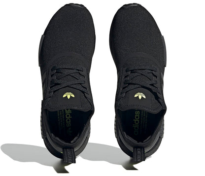 adidas NMD R1 Core Black Grey Solar Yellow