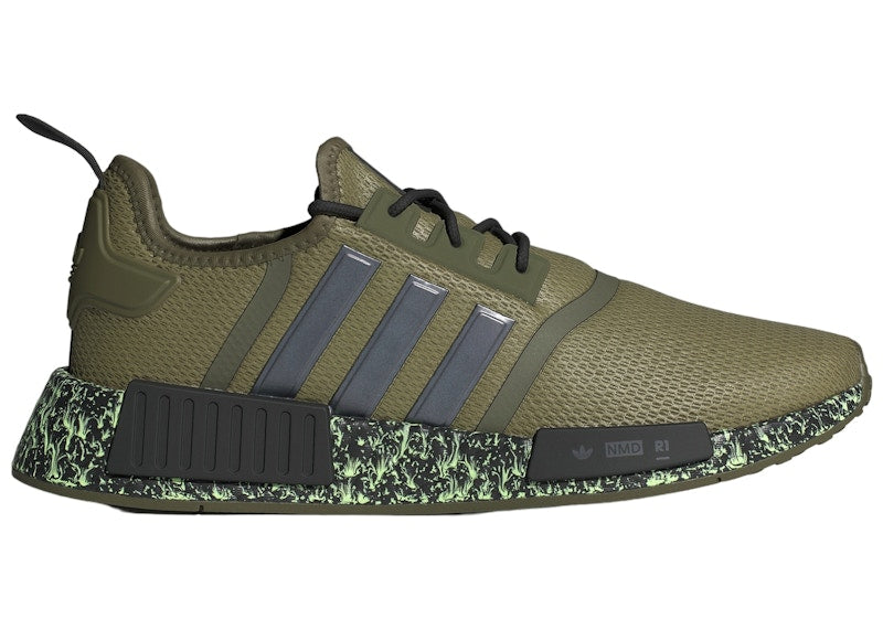 adidas NMD R1 Focus Olive Core Black Green Spark