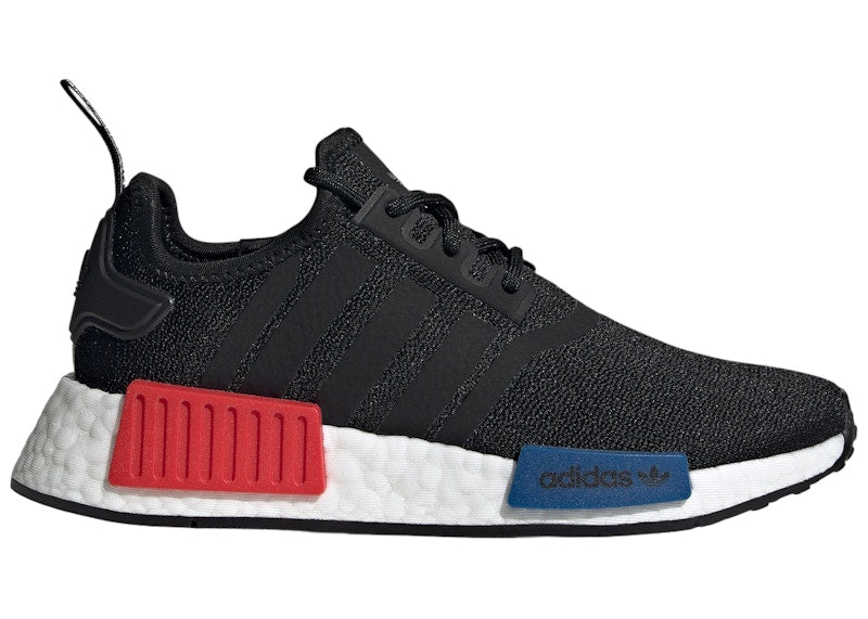 adidas NMD R1 Refined Core Black Cloud White Red (GS)