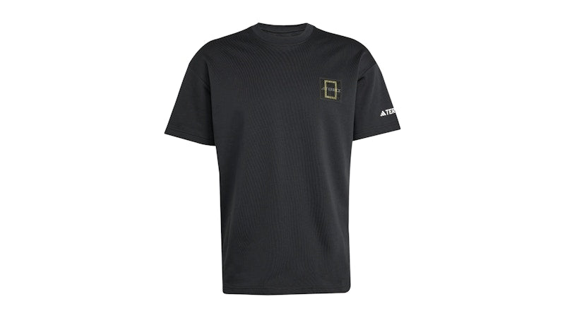 adidas National Geographic Graphic Short Sleeve T-Shirt Black White