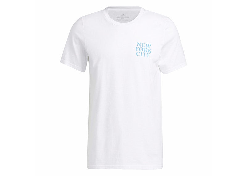 adidas New York City Script Short Sleeve Graphic Tee White