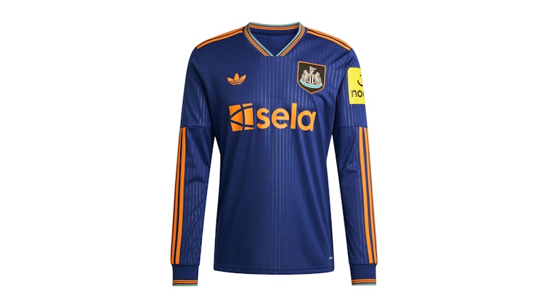 adidas Newcastle United FC 25/26 Long Sleeve Third Jersey Victory Blue Bahia Orange