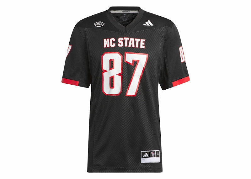 adidas North Carolina State Football Off-Field Ghost Jersey Black