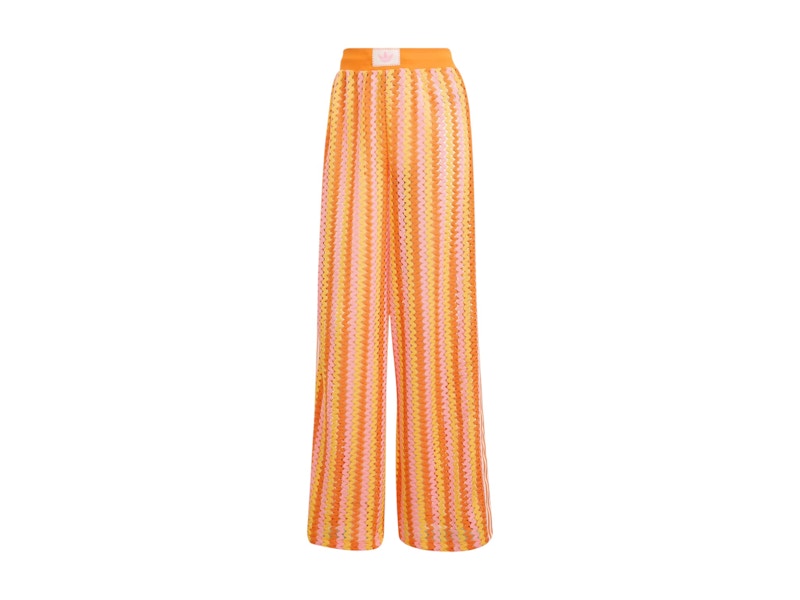 adidas Originals Women's Summer Glow Firebird Track Pants Semi Lucid Fuchsia/Hazy Orange/Semi Solar Orange
