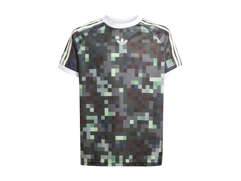 adidas Originals x Minecraft Graphic Tee Silver Pebble/Magic Lime/Tribe Green/Legend Ivy
