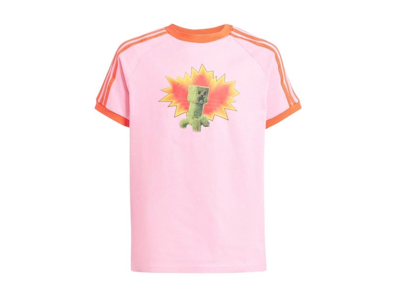 adidas Originals x Minecraft Kids Graphic Tee Bliss Pink/Bright Red