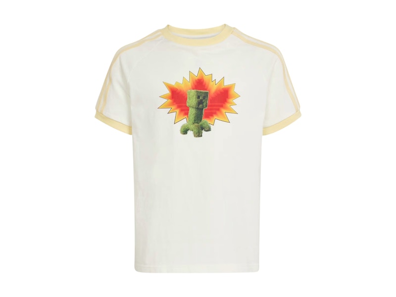 adidas Originals x Minecraft Kids Graphic Tee Off White/Almost Yellow