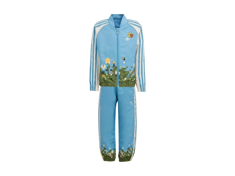 adidas Originals x Minecraft Track Suit Set Hazy Blue/Wonder White