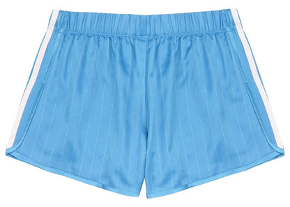 adidas Originals x Sporty & Rich Track Shorts Baby Blue/Cream