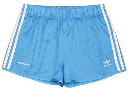 adidas Originals x Sporty & Rich Track Shorts Baby Blue/Cream
