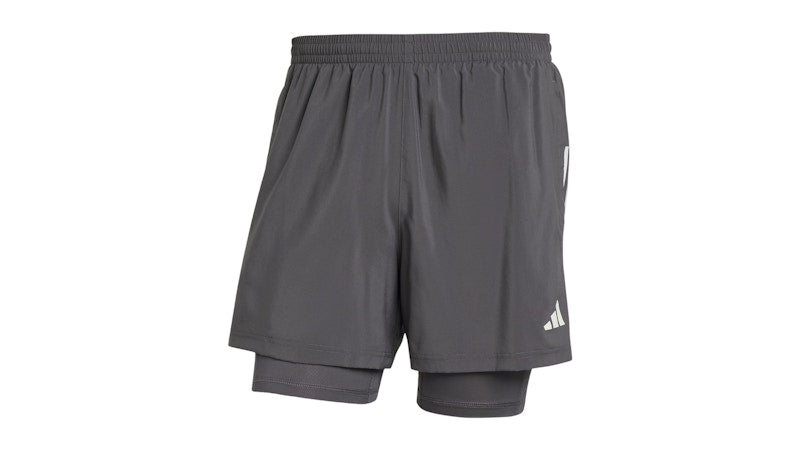 adidas Own The Run Climacool 2-In-1 5-Pocket Shorts Grey Six