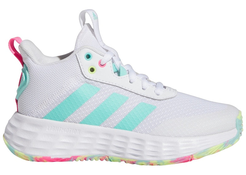 adidas Ownthegame 2.0 Cloud White Flash Aqua Lucid Pink (GS)