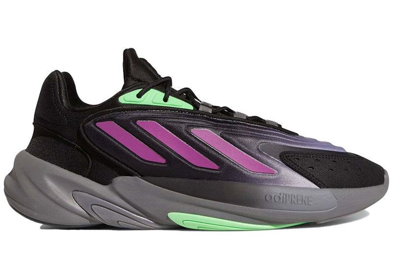adidas Ozelia Black Purple Screaming Green