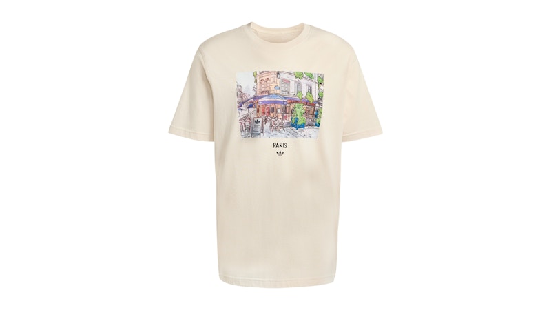 adidas Painting Paris Street View Graphic T-Shirt Wonder White
