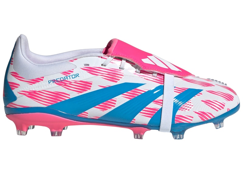 adidas Predator Elite Foldover Tongue FG Cloud White Solar Blue Solar Pink (GS)