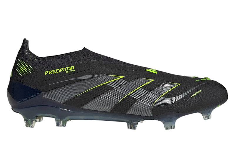adidas Predator Elite Laceless FG Core Black Carbon Lucid Lemon