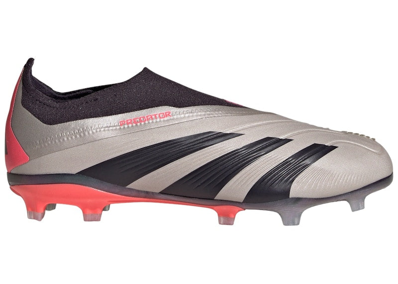 adidas Predator Elite Laceless FG Platinum Metallic Aurora Black Carbon (GS)