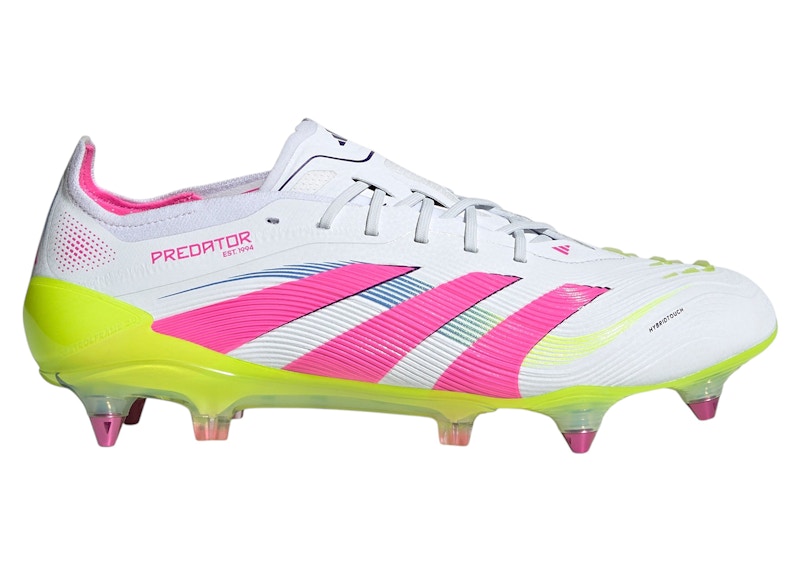 adidas Predator Elite SG Cloud White Lucid Pink Lucid Lemon