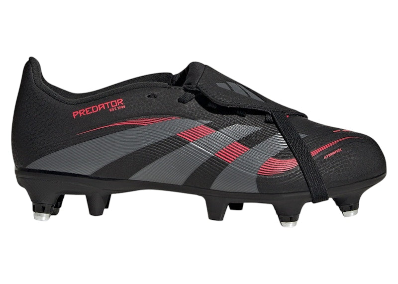 adidas Predator League Fold-Over Tongue SG Core Black Grey Four Lucid Red (GS)