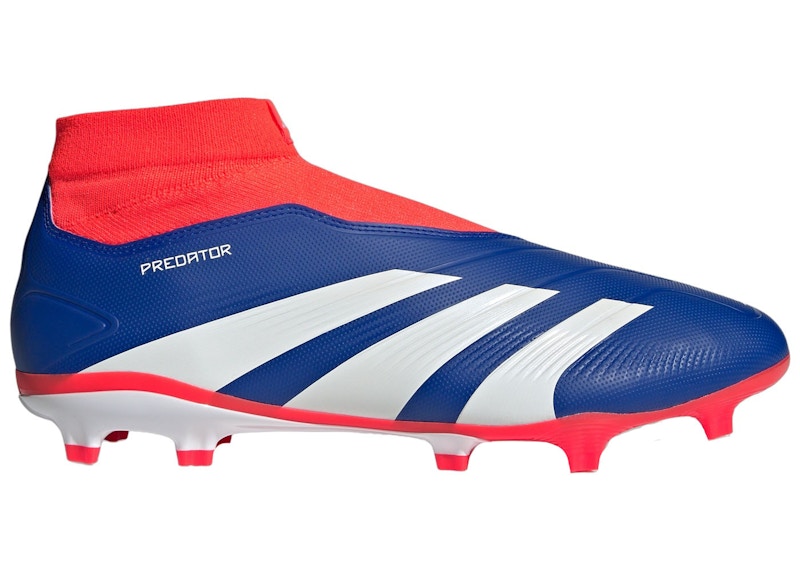 adidas Predator League Laceless FG Lucid Blue Cloud White Solar Red
