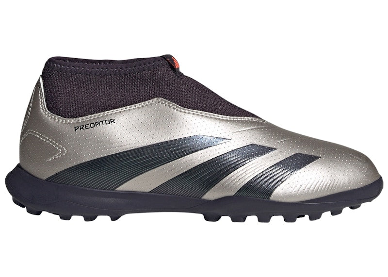 adidas Predator League Laceless Turf Platinum Metallic Aurora Black Turbo (GS)