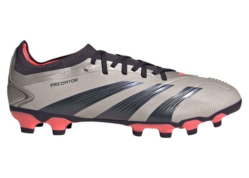 adidas Predator Pro MG Platinum Metallic Aurora Black Turbo