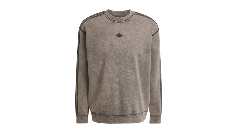 adidas Premium Essentials Retro Washed Crew Sweatshirt Black