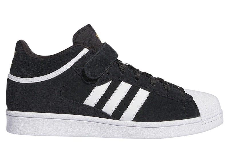 adidas Pro Shell Mid Core Black Cloud White Gold Metallic