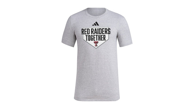 adidas Raiders Dugout Postseason Tee Red Medium Grey Heather Ncaa-Txt-7tw