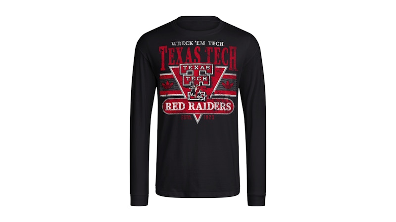 adidas Raiders Graphic Long Sleeve T-Shirt Red Black