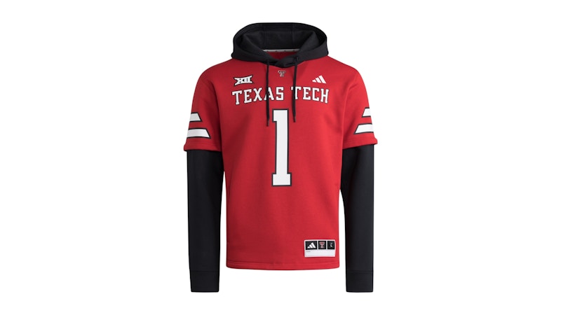 adidas Raiders Jersey Hoodie Red Team Power Red Black